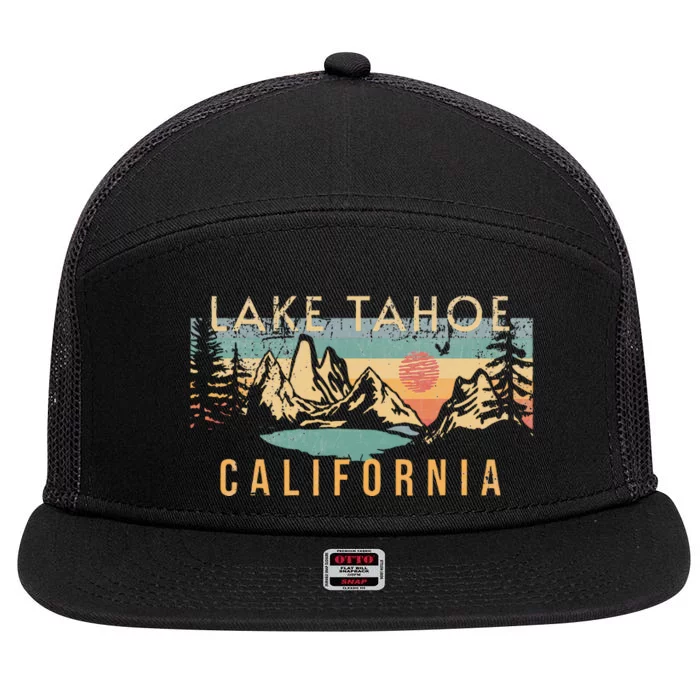 Lake Tahoe 7 Panel Mesh Trucker Snapback Hat