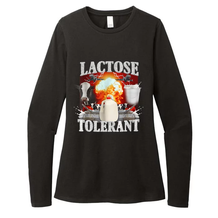 Lactose Tolerant Womens CVC Long Sleeve Shirt