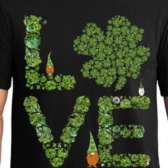 Love Three Leprechauns Funny Irish Shamrock St Patricks Day Funny Gift Pajama Set