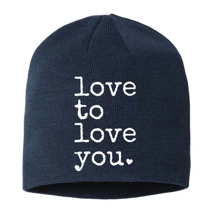 Love To Love You Cute Valentine 8 1/2in Sustainable Knit Beanie