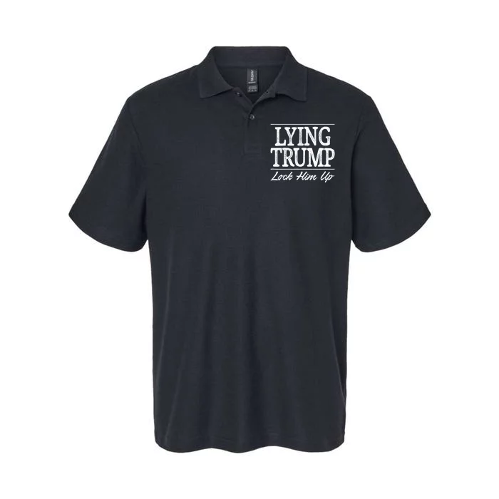 Lying Trump Lock Him Up Vintage Style Softstyle Adult Sport Polo