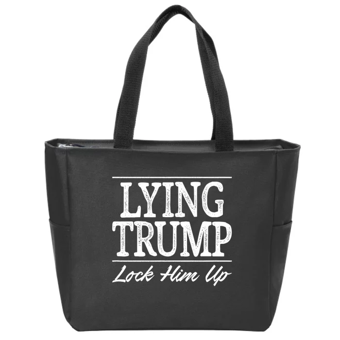 Lying Trump Lock Him Up Vintage Style Zip Tote Bag