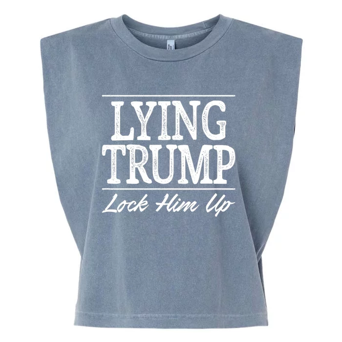 Lying Trump Lock Him Up Vintage Style Garment-Dyed Women's Muscle Tee