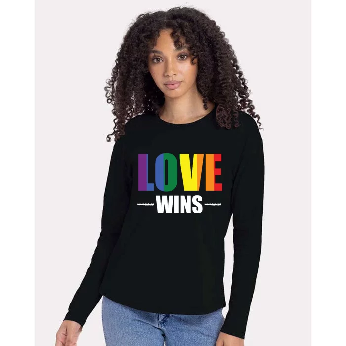 Love Wins Womens Cotton Relaxed Long Sleeve T-Shirt