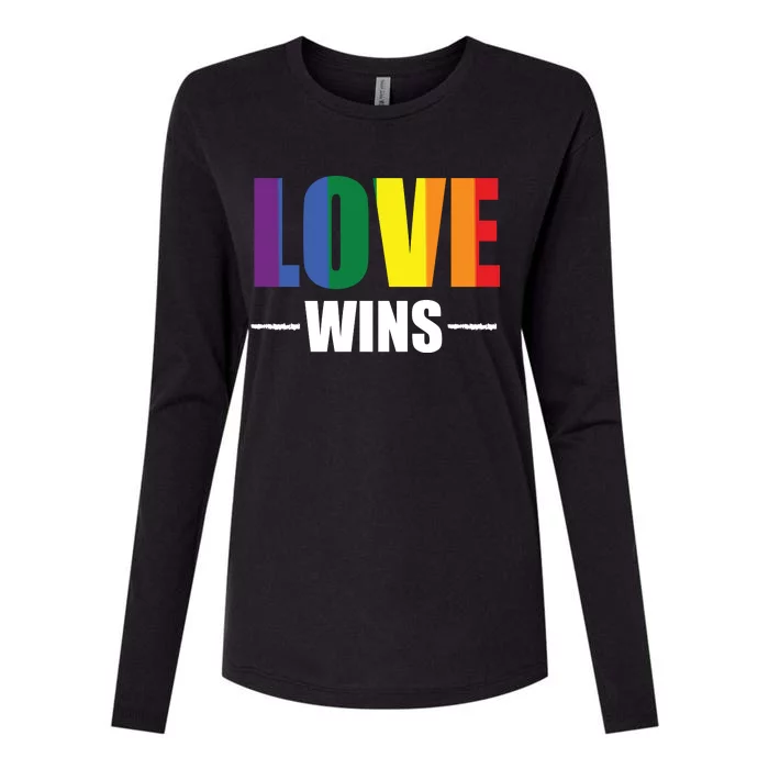 Love Wins Womens Cotton Relaxed Long Sleeve T-Shirt