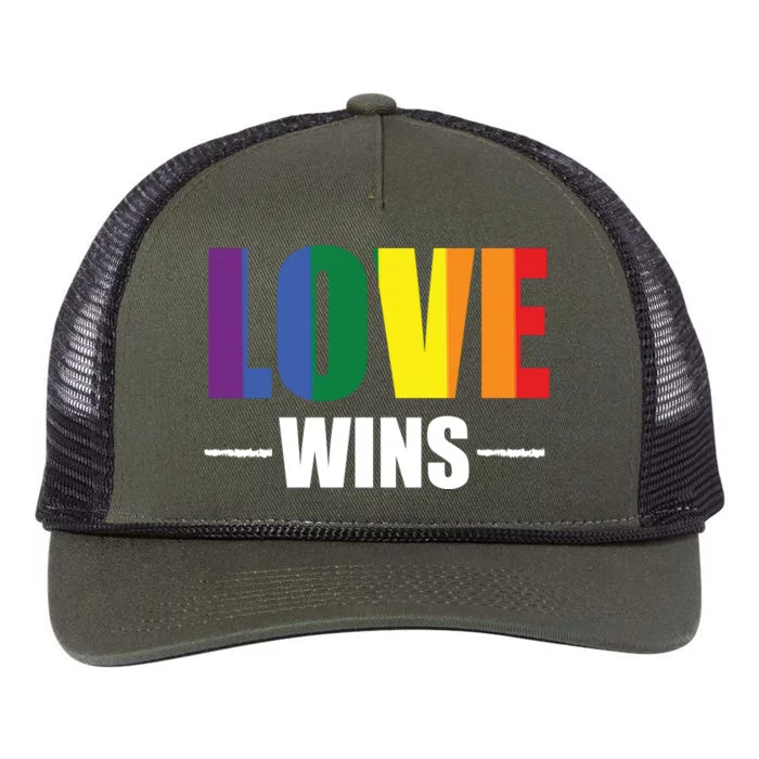 Love Wins Retro Rope Trucker Hat Cap