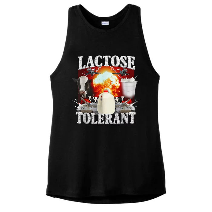 Lactose Tolerant Ladies Tri-Blend Wicking Tank