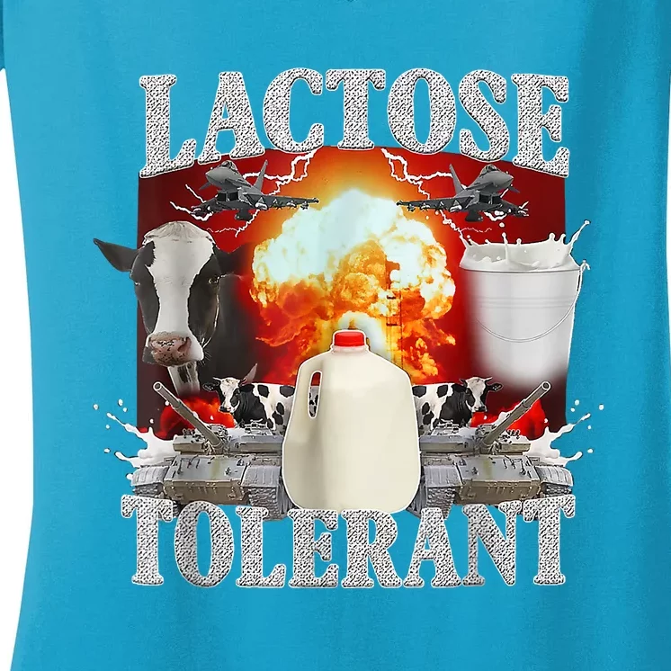 Lactose Tolerant Women's V-Neck T-Shirt