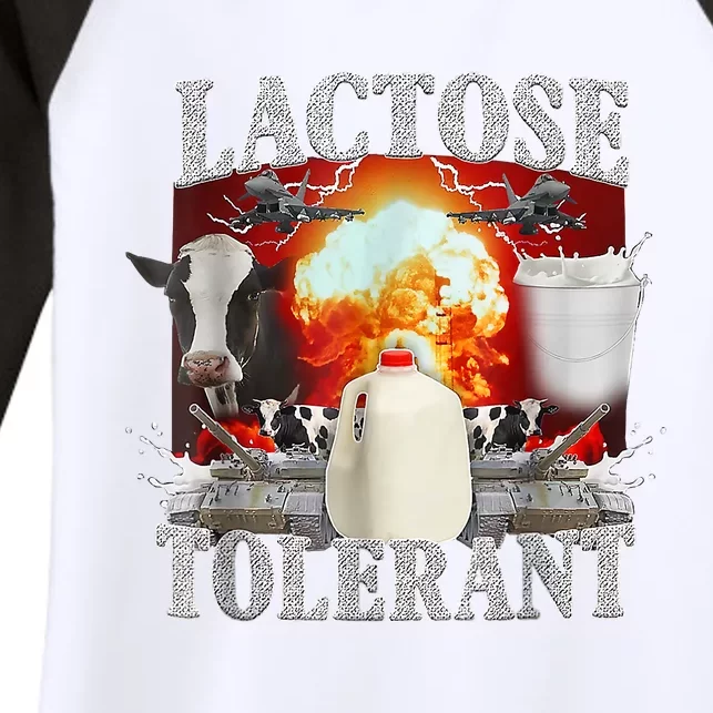 Lactose Tolerant Women's Tri-Blend 3/4-Sleeve Raglan Shirt