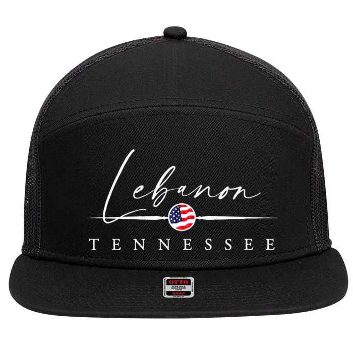 Lebanon Tennessee 7 Panel Mesh Trucker Snapback Hat