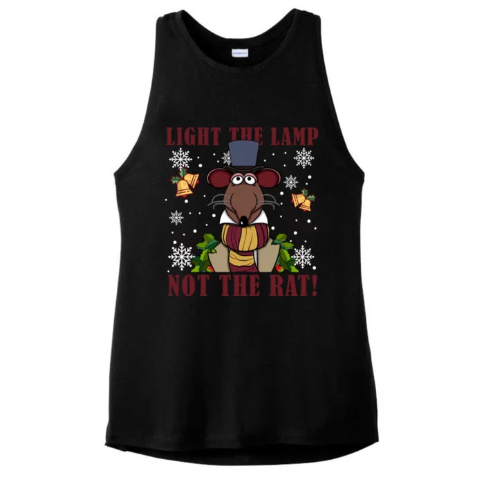 Light The Lamp Not The Rat The Muppet Christmas Ladies Tri-Blend Wicking Tank