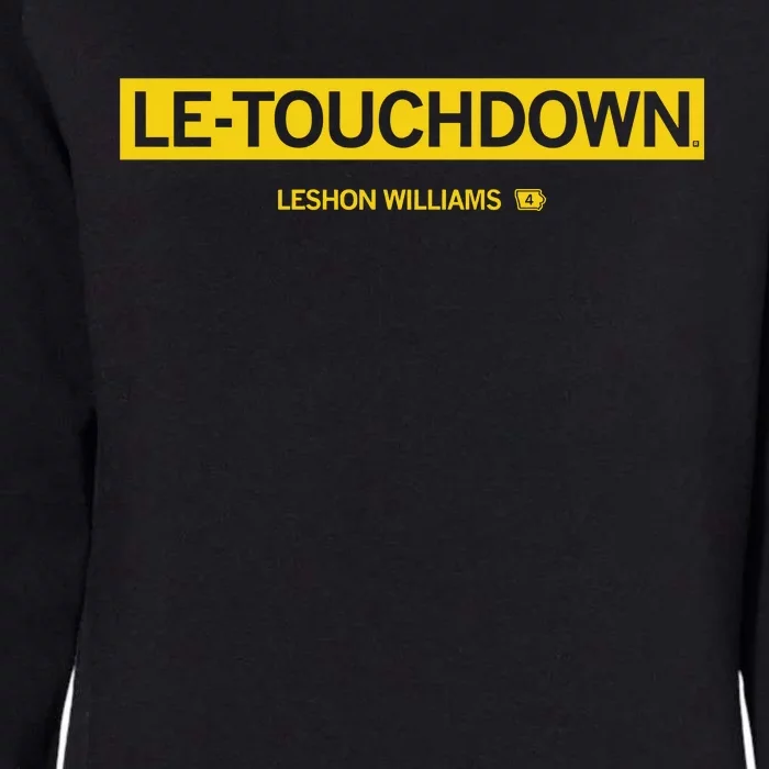 Le Touchdown Leshon Williams Womens California Wash Sweatshirt