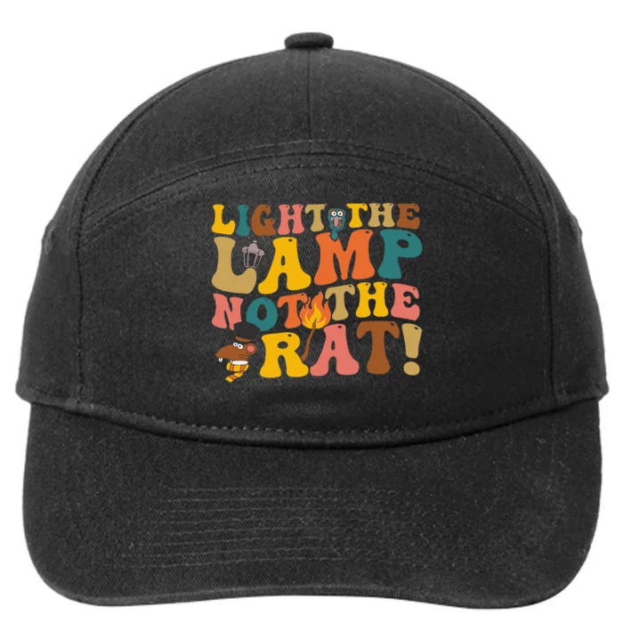 Light The Lamp Not The Rat Groovy 7-Panel Snapback Hat