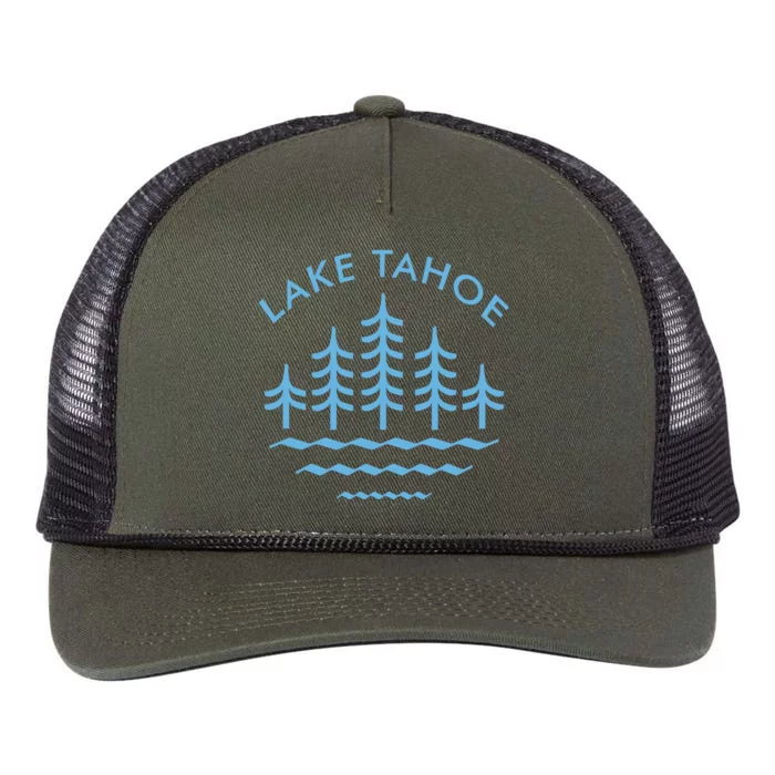 Lake Tahoe Retro Rope Trucker Hat Cap