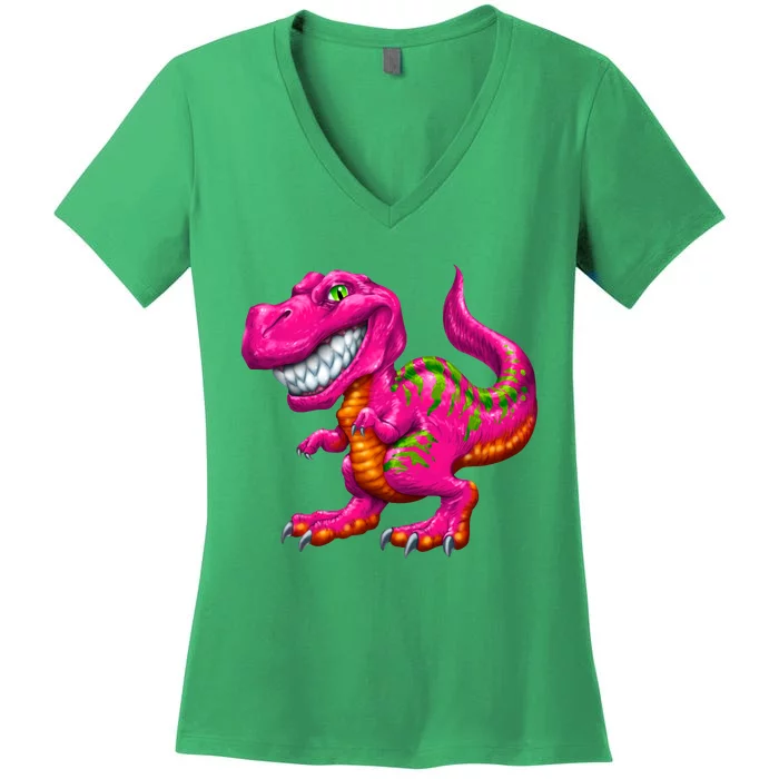 Little TRex Women's V-Neck T-Shirt