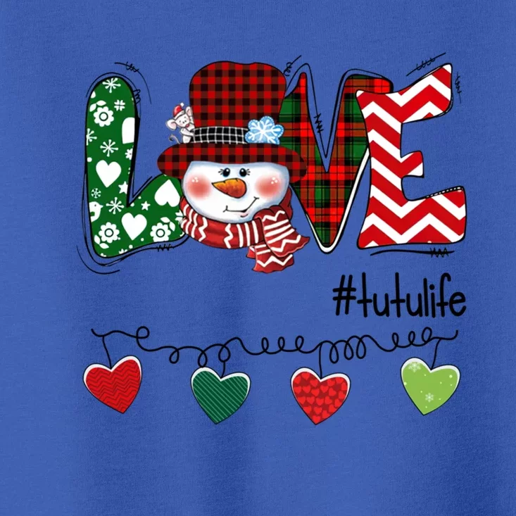 Love Tutu Life Snow Xmas Happy Family Merry Christmas Cute Gift Toddler T-Shirt