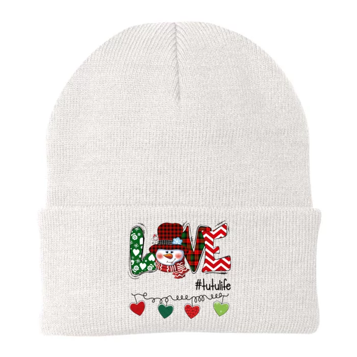 Love Tutu Life Snow Xmas Happy Family Merry Christmas Cute Gift Knit Cap Winter Beanie