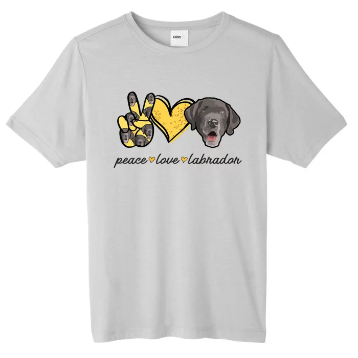 Labrador T Lab Dog Peace Love Labrador Retriever ChromaSoft Performance T-Shirt