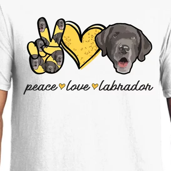 Labrador T Lab Dog Peace Love Labrador Retriever Pajama Set