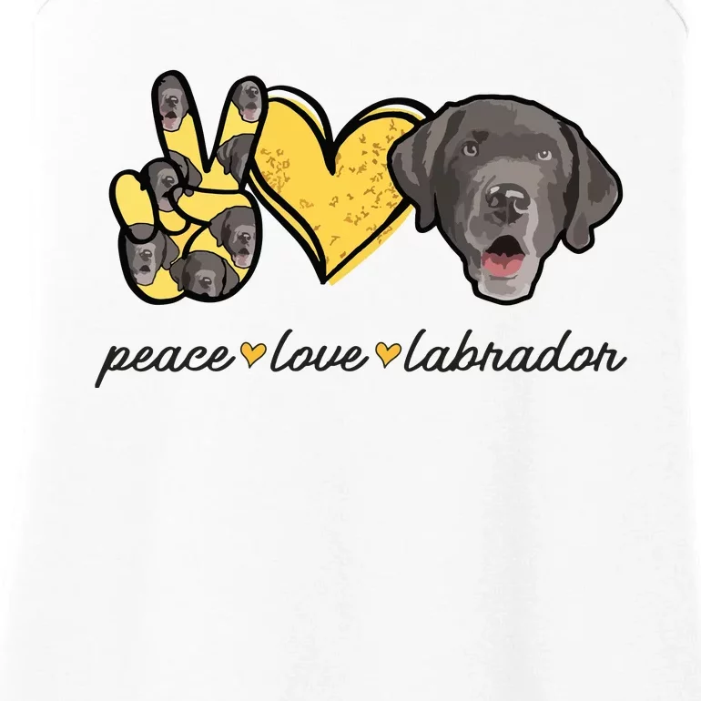 Labrador T Lab Dog Peace Love Labrador Retriever Ladies Essential Tank