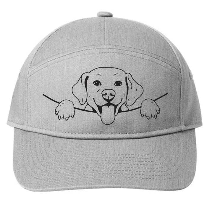 Labrador T Lab Dog Yellow Black Labrador Retriever 7-Panel Snapback Hat