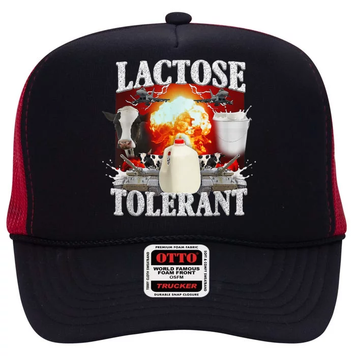 Lactose Tolerant High Crown Mesh Trucker Hat