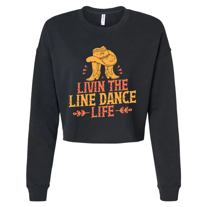 Livin The Line Dance Life T Cropped Pullover Crew