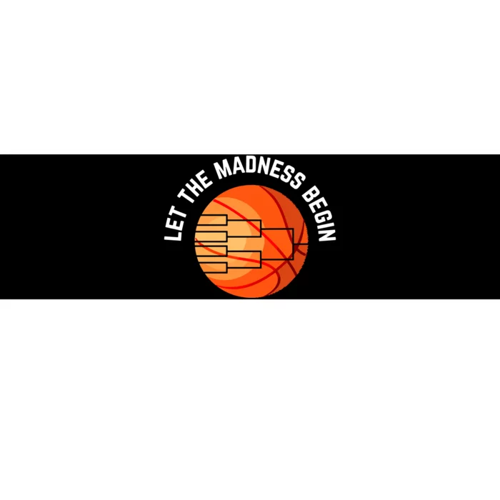 Let The Madness Begin Long Sleeve Basketball Bumper Sticker