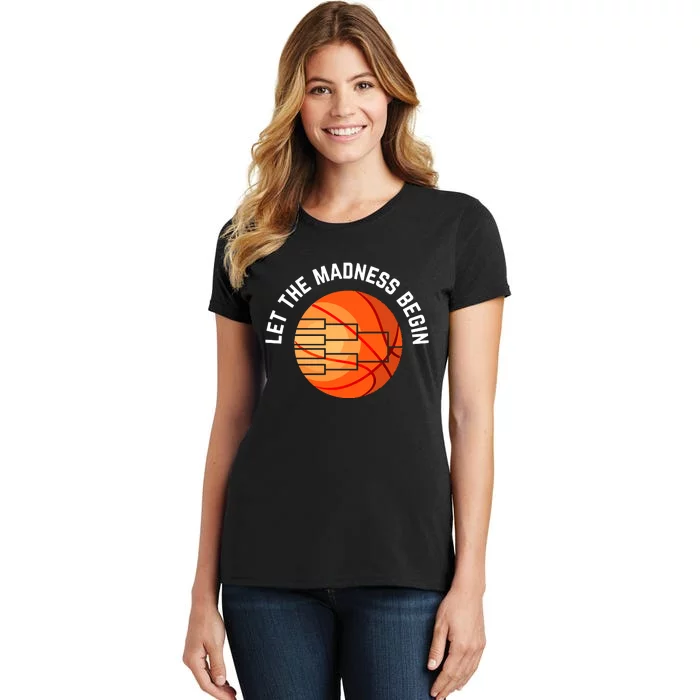 Let The Madness Begin Long Sleeve Basketball Women's T-Shirt