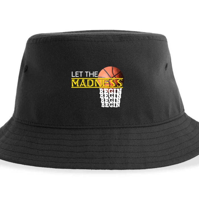 Let The Madness Begin Novelty Basketball Sustainable Bucket Hat