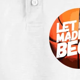 Let The Madness Begin Funny Women Man Basketball Lover Dry Zone Grid Performance Polo