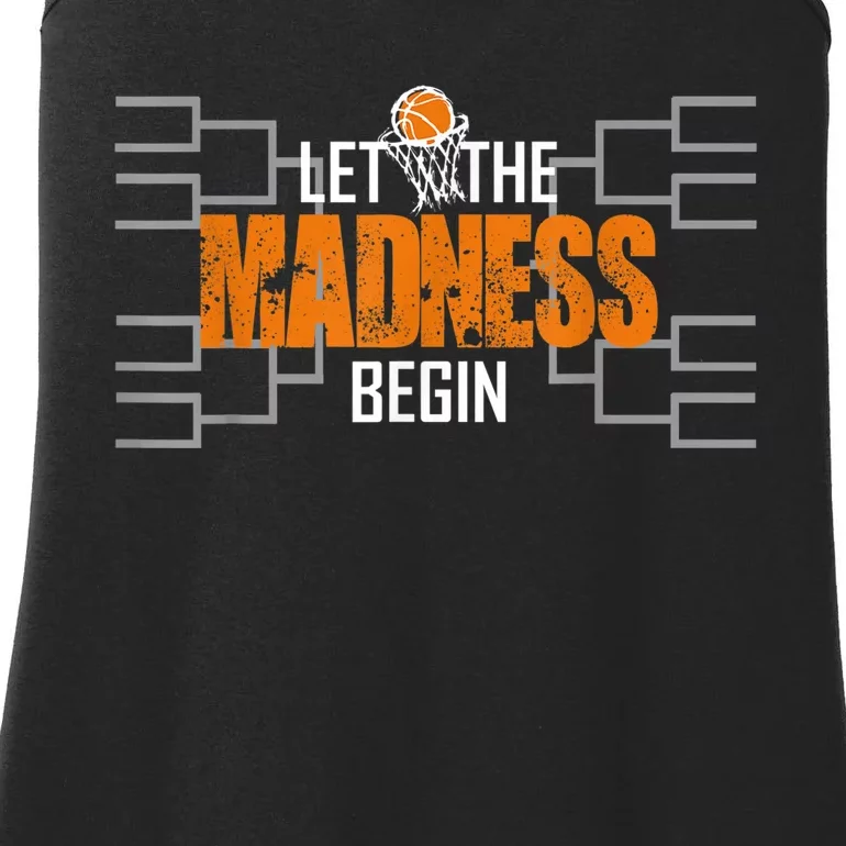 Let the madness begin Basketball Madness College March Ladies Essential Tank