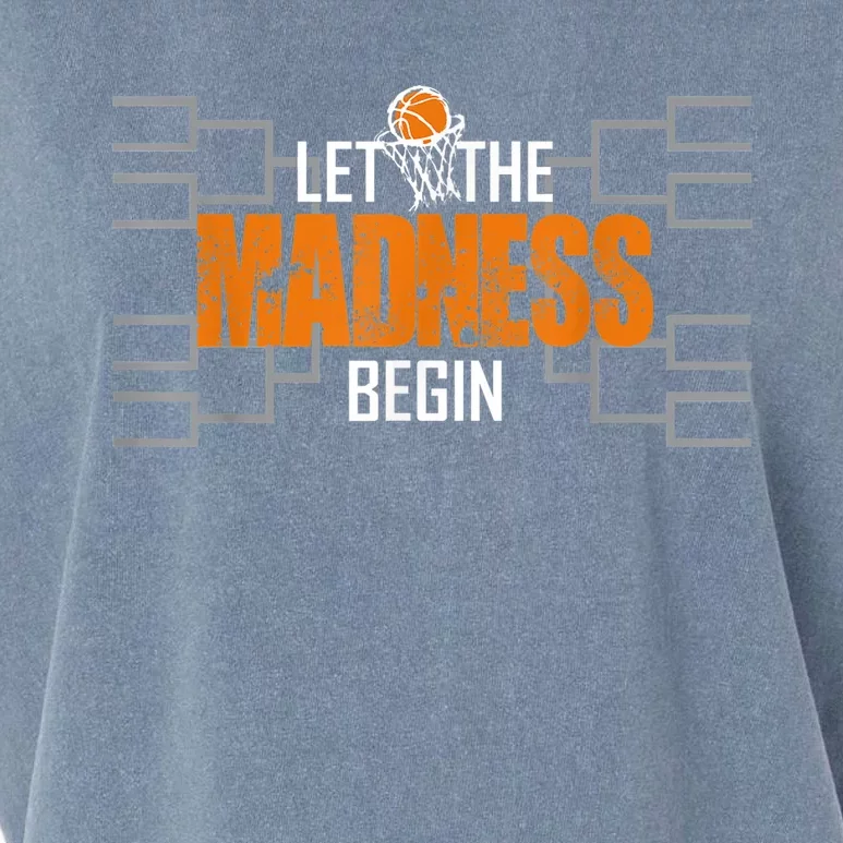 Let the madness begin Basketball Madness College March Garment-Dyed Women's Muscle Tee