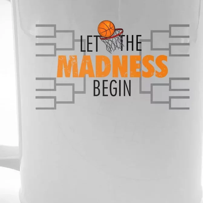 Let The Madness Begin A Funny Gift For Basketball Madness College March Premium Front & Back Beer Stein