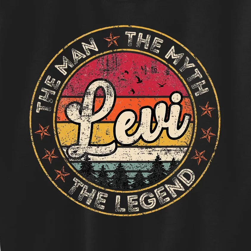 Levi The Man The Myth The Legend Personalized Name Kids Sweatshirt