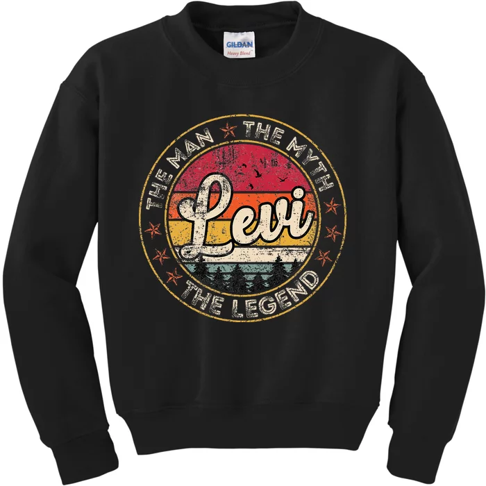 Levi The Man The Myth The Legend Personalized Name Kids Sweatshirt