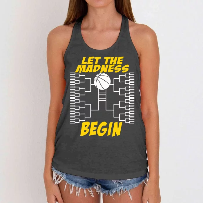 Let The Madness Begin Women's Knotted Racerback Tank