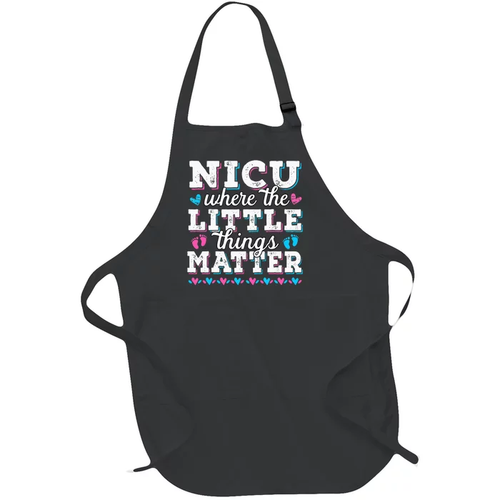 Little things matter Neonatal intensive care NICU Nurse Full-Length Apron With Pocket