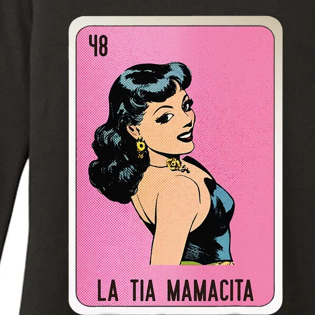 La Tia Mamacita Mexican Slang Chicano Bingo Cards Womens CVC Long Sleeve Shirt