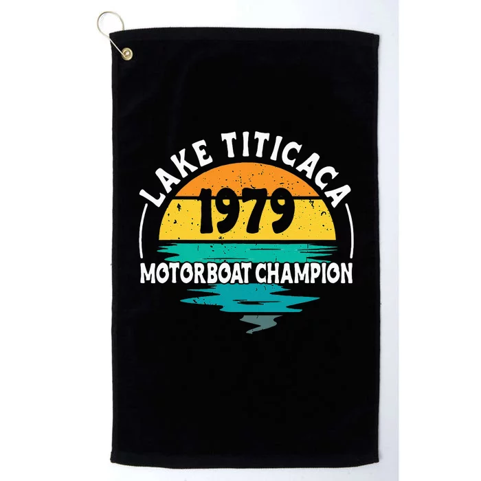 Lake Titicaca Motorboat Champion Platinum Collection Golf Towel