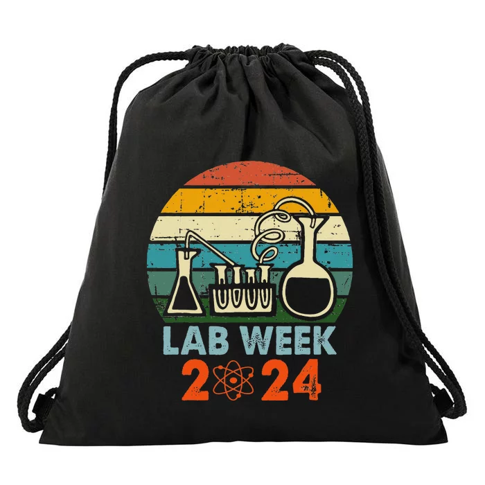 Laboratory Tech Medical Technician Scientist Lab Week 2024 Drawstring Bag