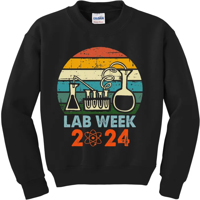 Laboratory Tech Medical Technician Scientist Lab Week 2024 Kids Sweatshirt