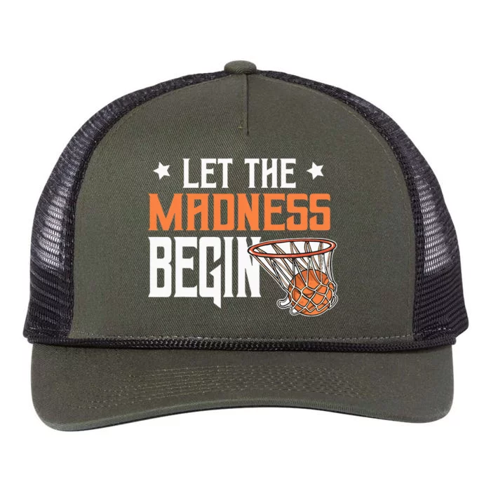 Let The Madness Begin Basketball Retro Rope Trucker Hat Cap