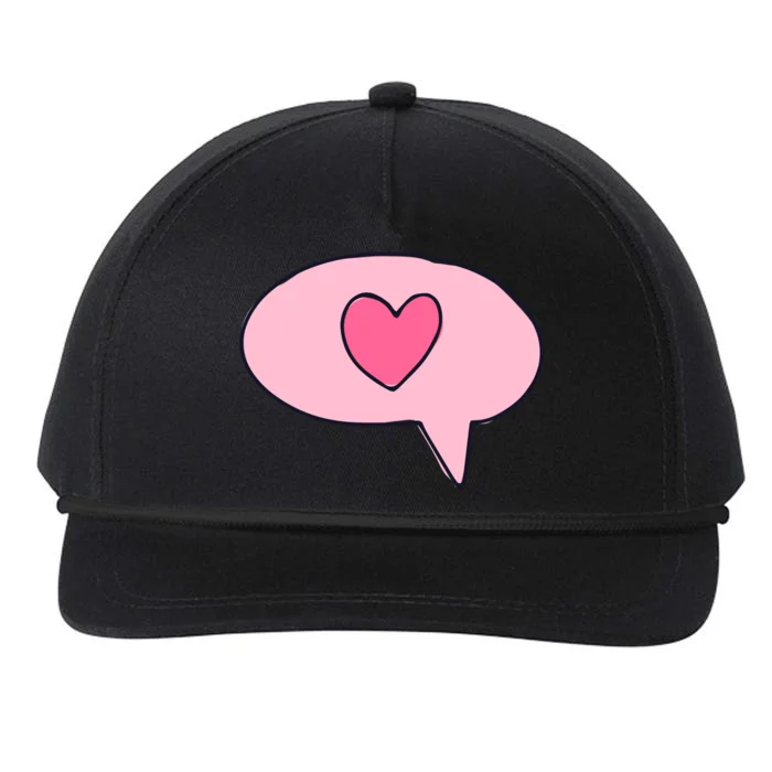 Love Text Message Snapback Five-Panel Rope Hat