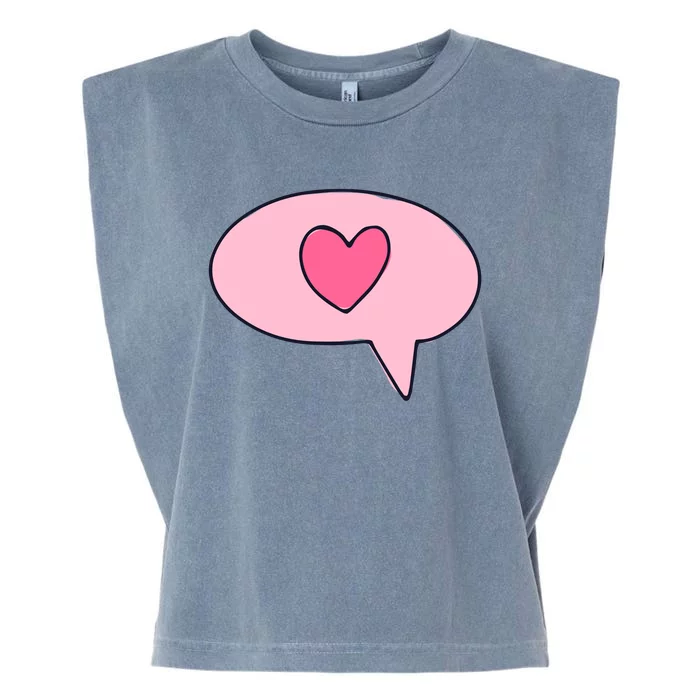 Love Text Message Garment-Dyed Women's Muscle Tee