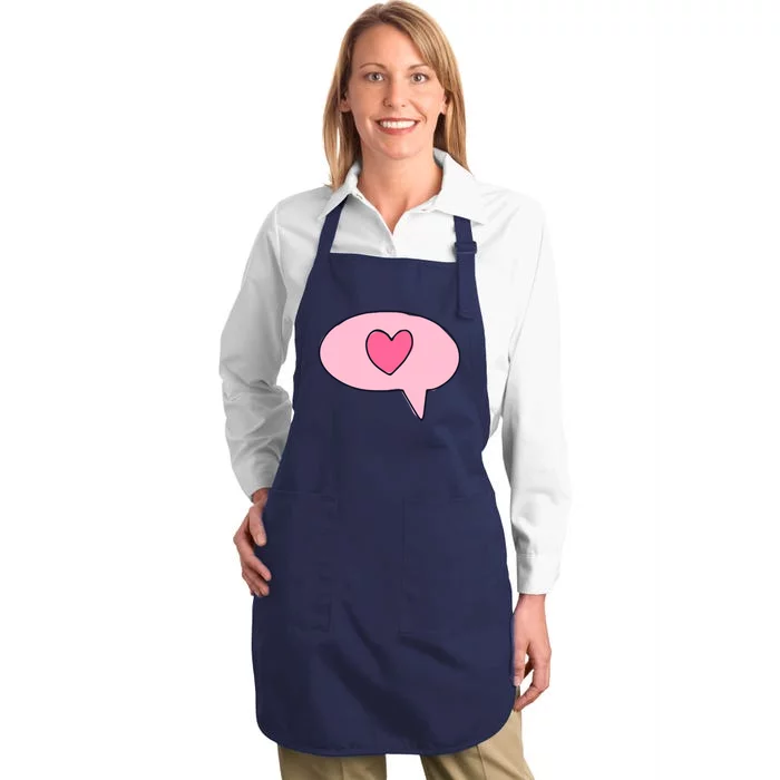 Love Text Message Full-Length Apron With Pocket