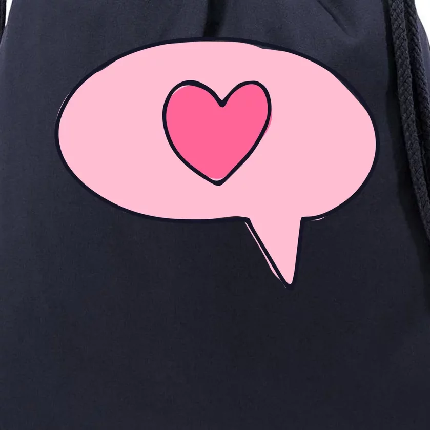 Love Text Message Drawstring Bag