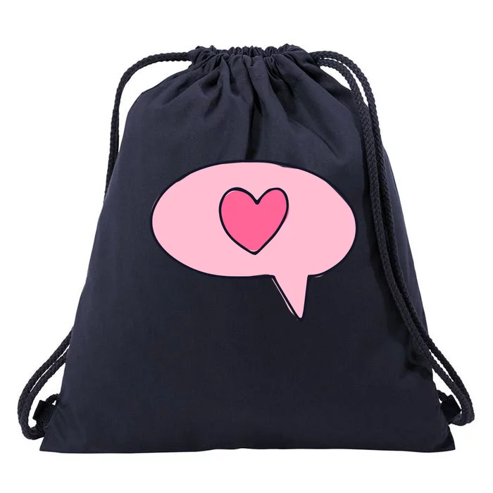 Love Text Message Drawstring Bag