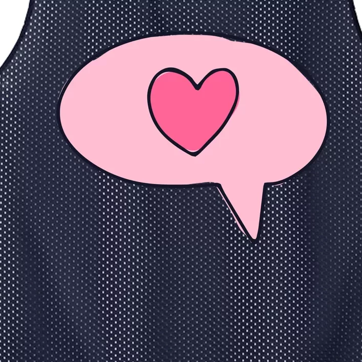 Love Text Message Mesh Reversible Basketball Jersey Tank