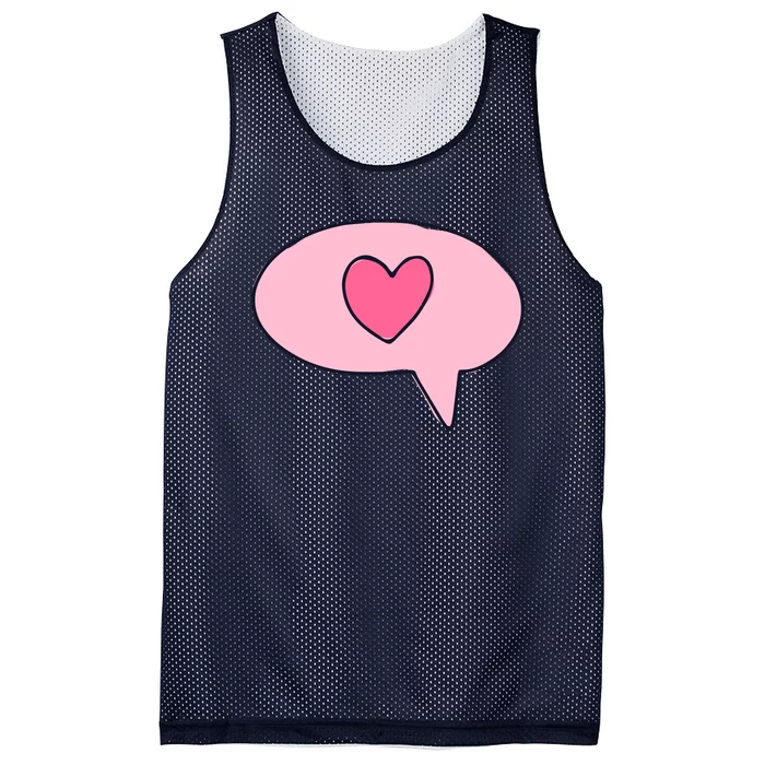 Love Text Message Mesh Reversible Basketball Jersey Tank